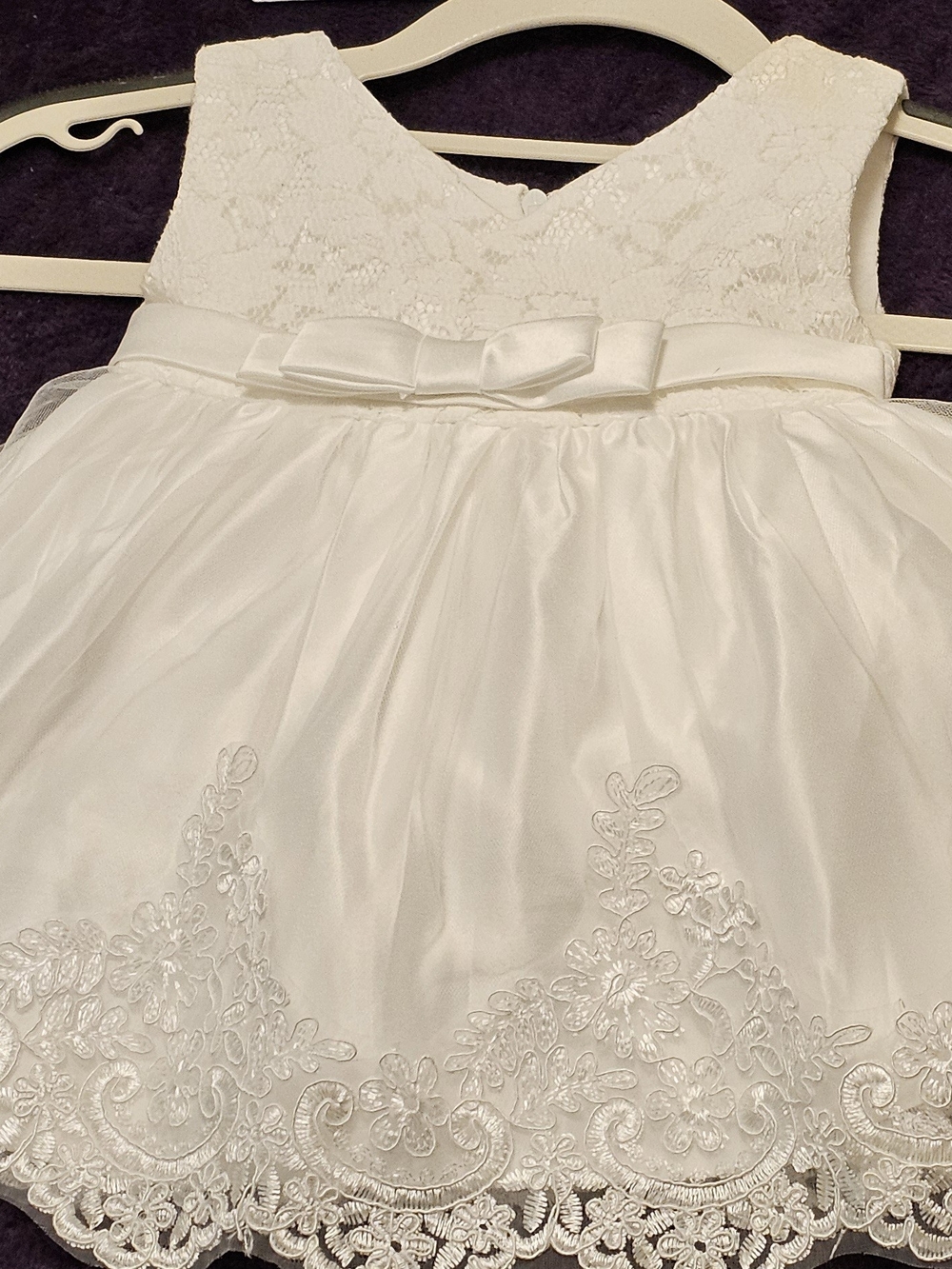 Baby Exquisite 5 PC  Dress,  Headband, Socks, Pin-on Large Bow & Purse 6mth